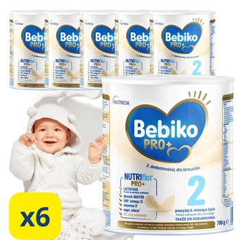 Bebiko Pro+ 2 NutriFlor mleko następne dla niemowląt po 6. miesiącu 6x700g