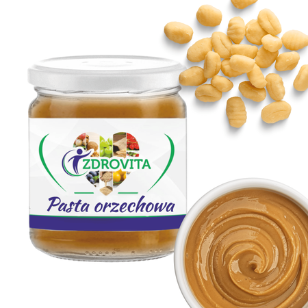 Pasta Orzechowa naturalna krem orzechowy zdrowa przekąska Zdrovita 500ml
