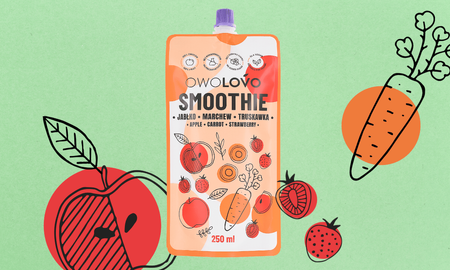 OWOLOVO Smoothie jabłko marchew truskawka, 250ml