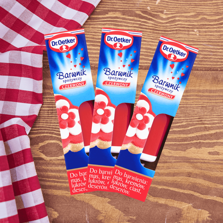 Dr Oetker barwnik spożywczy czerwony do ciast kremów i mas cukrowych 10g