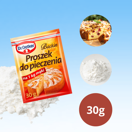 Dr Oetker proszek do pieczenia duża porcja świąteczne ciasta 30g