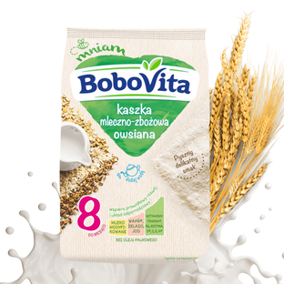 BoboVita Kaszka mleczno-zbożowa owsiana dla dzieci po 8 miesiącu 230g