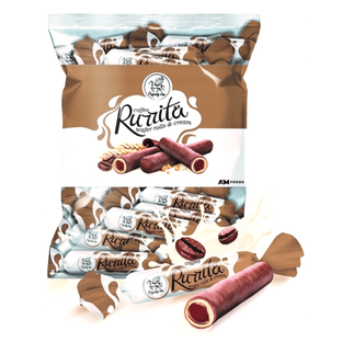 Rurki waflowe z kremem kawowo truflowym Rurrita Coffee Flying Cow 1kg