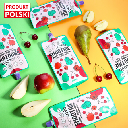 OWOLOVO Smoothie jabłko wiśnia gruszka, 250ml