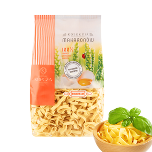Makaron tagliatelle wstążka 12mm ręcznie robiony naturalny skład 400g