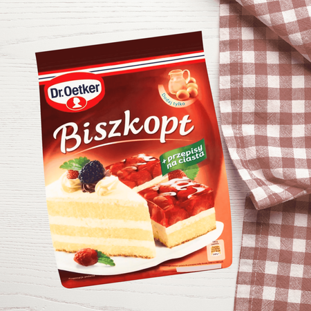 Dr Oetker biszkopt ciasto biszkoptowe w proszku puszyste delikatne 400g