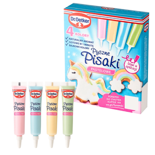 Dr Oetker pisaki pastelowe 4 kolory do dekoracji świątecznych wypieków 76g