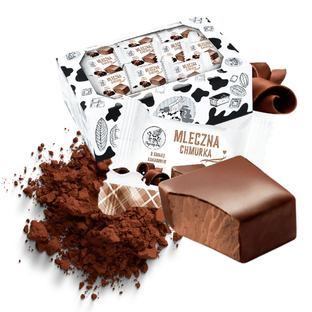 Pianki o smaku kakaowym w czekoladowej polewie Mleczna Chmurka 1kg