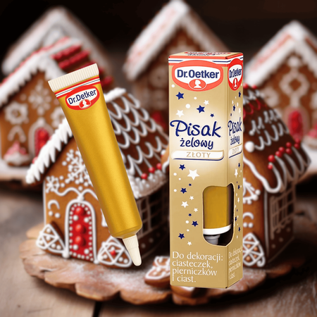 Dr Oetker pisak żelowy złoty dekoracje do pierników świątecznych 19g