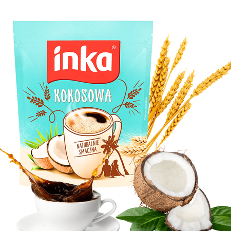 Kawa zbożowa kokosowa rozpuszczalna dla całej rodziny bez kofeiny INKA 200g