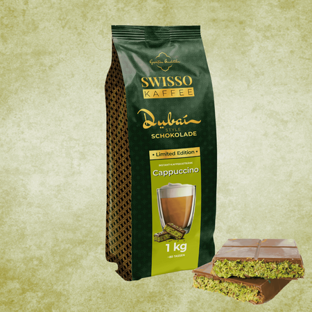 Kawa Cappuccino Dubai Style czekolada dubajska pistacjowa Swisso 1kg