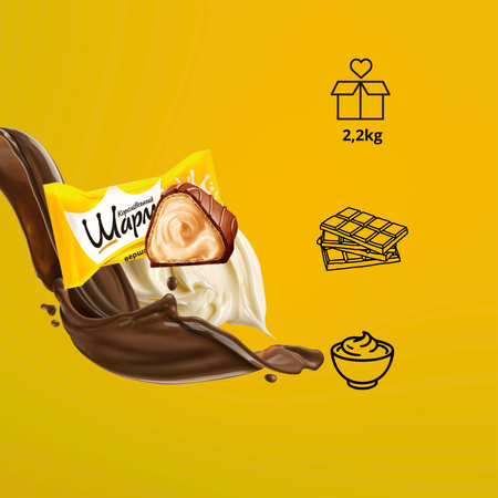 Wafelki śmietankowe praliny w mlecznej polewie czekoladowej ABK XXL 2,2kg