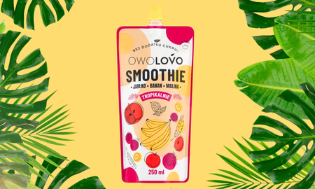 OWOLOVO Smoothie jabłko banan malina 250ml