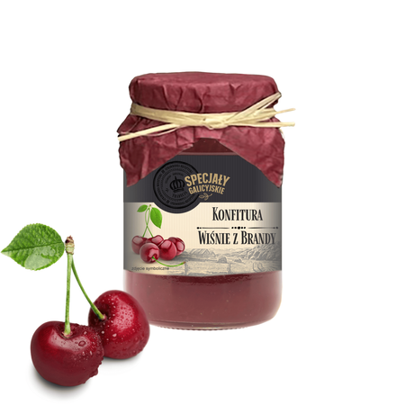 Konfitura Wiśnia z Brandy premium Specjały Galicyjskie 200g