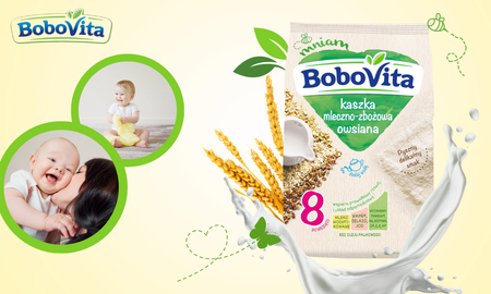BoboVita Kaszka mleczno-zbożowa owsiana dla dzieci po 8 miesiącu 230g