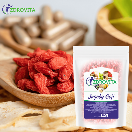 Jagody Goji suszone superfoods odporność zdrowa przekąska Zdrovita 100g