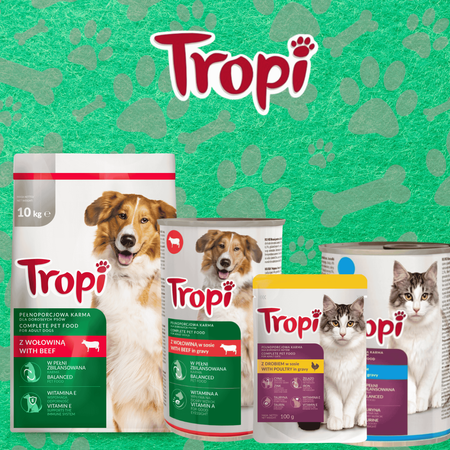 Tropi mokra karma dla psa mix smaków drób i wołowina 400g