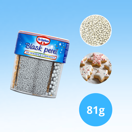 Dr Oetker Mix dekoracji cukrowych Blask Pereł świąteczne wypieki 81g