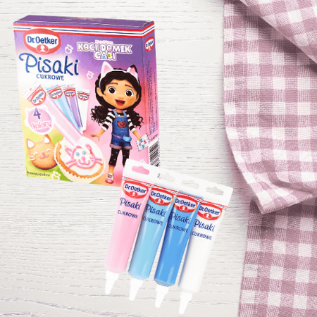 Dr Oetker pisaki cukrowe Koci Domek Gabi 4 kolory dekoracje świąteczne 76g