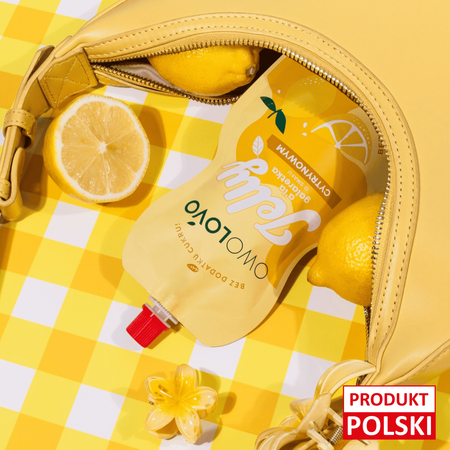 OWOLOVO Jelly galaretka w tubce jabłko cytryna deser bez cukru 200g