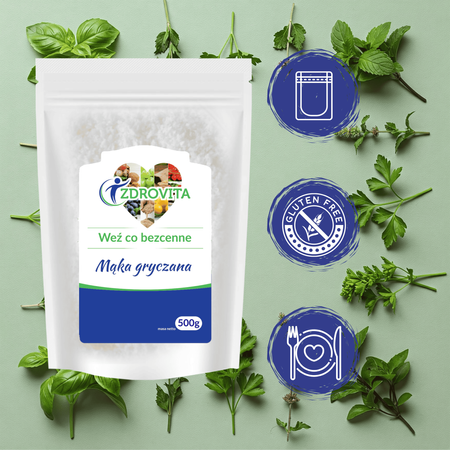 Mąka Gryczana bezglutenowa naturalna do wypieków Zdrovita 500g