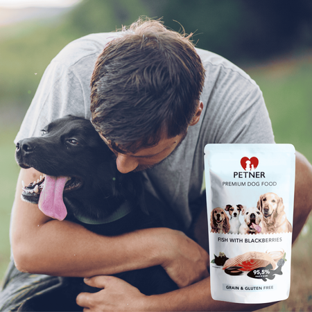 Mokra karma dla psa ryby z jeżynami saszetka Petner 500g