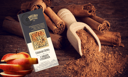 Czekolada Ciemna Jabłko Cynamon premium Specjały Galicyjskie 85g