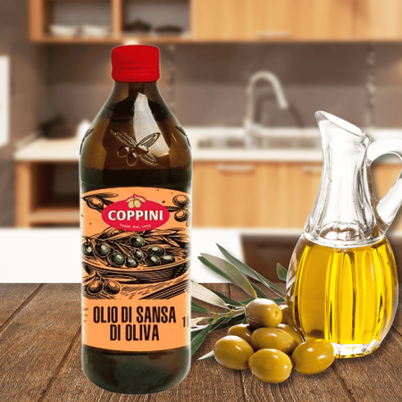 Oliwa z oliwek do smażenia i gotowania Olio di Sansa di Oliva Coppini 1L