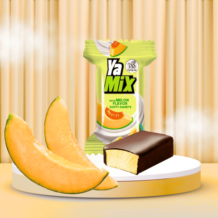 Pianki w czekoladzie melonowe z galaretką w polewie Yamix 1kg