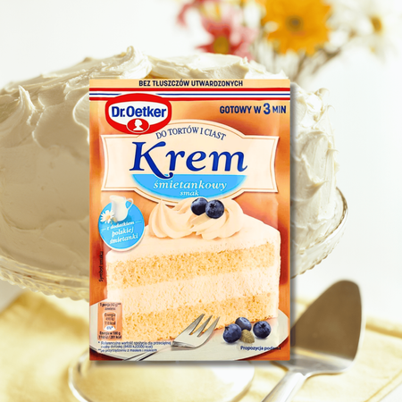 Dr Oetker Krem do tortów i ciast śmietankowy świąteczne wypieki 105g