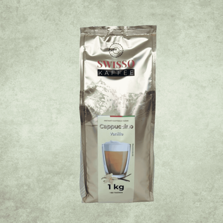 Kawa Cappuccino Vanilla rozpuszczalna Swisso Kaffe Wysoka Jakość 1kg