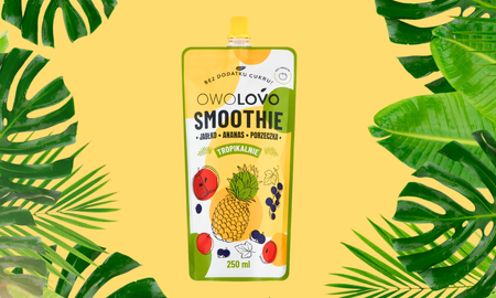OWOLOVO Smoothie jabłko ananas porzeczka 250ml