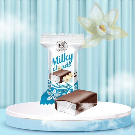 Cukierki pianka o smaku waniliowym mleczna chmurka Milky Clouds 1kg