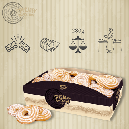 Ciastka Kruche Babuni domowe tradycyjne Specjały Galicyjskie 280g