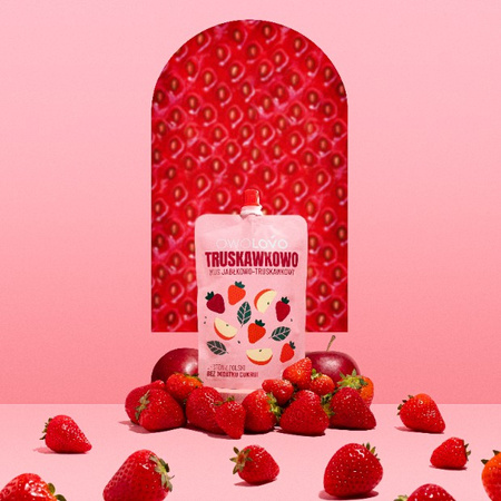 OWOLOVO Mus jabłkowo-truskawkowy Truskawkowo 200g