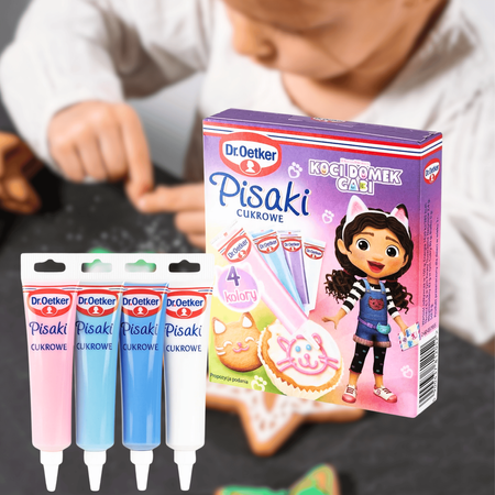 Dr Oetker pisaki cukrowe Koci Domek Gabi 4 kolory dekoracje świąteczne 76g