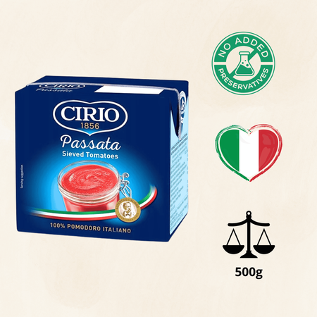 Passata Brick włoski przecier pomidorowy w kartoniku Cirio Castelli 500g