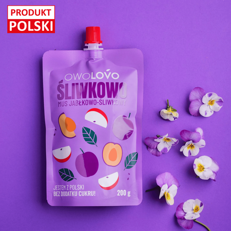 OWOLOVO Mus jabłko śliwka Śliwkowo 200g