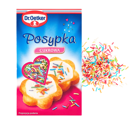 Dr. Oetker posypka cukrowa kolorowa dekoracja świąteczne wypieki 80g