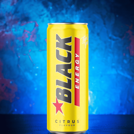 Black Citrus Flavour napój energetyzujący energy drink puszka 250 ml