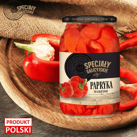 Papryka Konserwowa słoik domowe przetwory Specjały Galicyjskie 840g