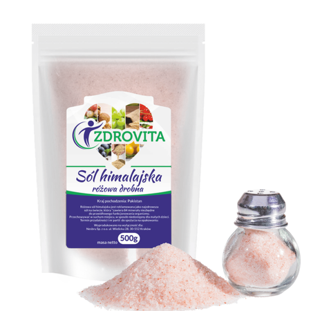 Sól Himalajska drobnomielona naturalna spożywcza Zdrovita 500g
