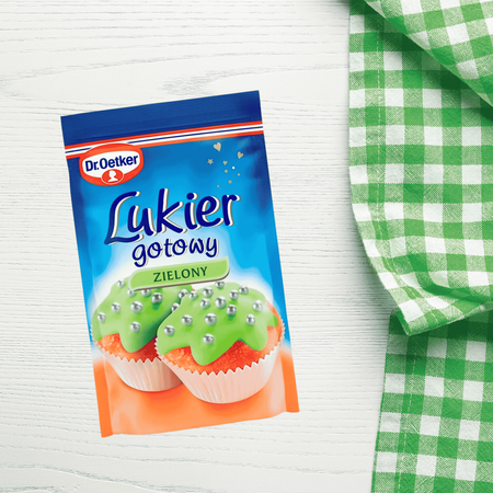 Dr Oetker lukier gotowy zielony dekoracyjny świąteczne wypieki 100g