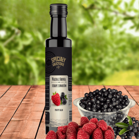 Syrop Malinowy z Aronią malina aronia domowy Specjały Galicyjskie 250ml