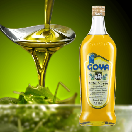 Oliwa z Oliwek Łagodna Szklana Butelka Do Smażenia i Sałatek GOYA 750ml