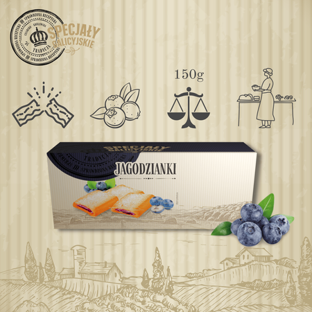 Ciastka Jagodzianki domowe ciastka Specjały Galicyjskie 150g
