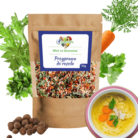 Przyprawa do rosołu bez soli naturalna mieszanka ziół Zdrovita 50g