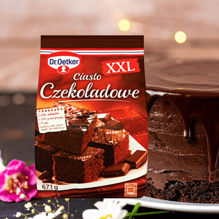 Dr Oetker ciasto czekoladowe XXL wilgotne, puszyste i aromatyczne 672g