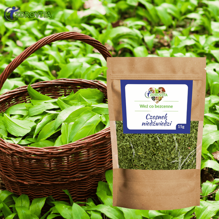 Czosnek Niedźwiedzi suszony naturalny przyprawa Zdrovita 15g