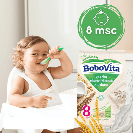 BoboVita Kaszka mleczno-zbożowa owsiana dla dzieci po 8 miesiącu 230g
